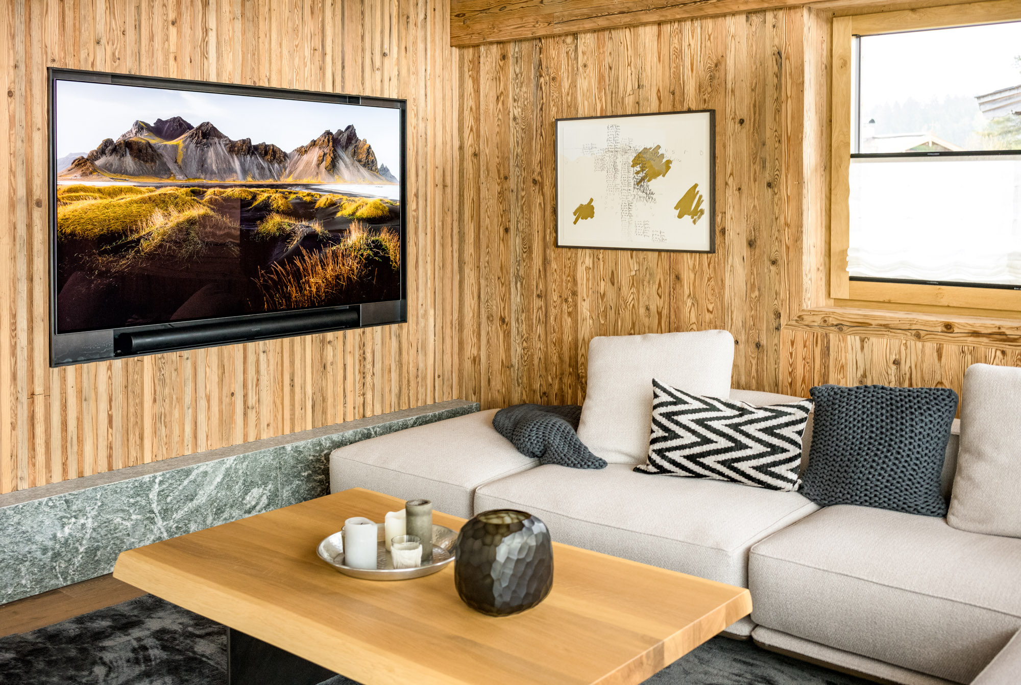 LG Evo G3 77 OLED TV Sonos ARC Soundbar Sonos Sub Sonos Era 100 Lautsprecher Muenchen