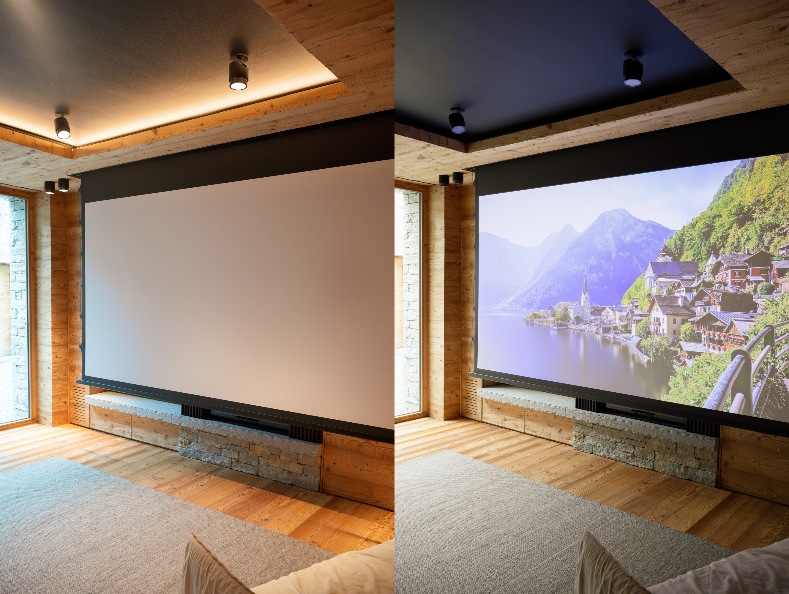 Unsichtbares Heimkino LG Cinebeam Unsichtbare LB Inside Lautsprecher NAD T758
